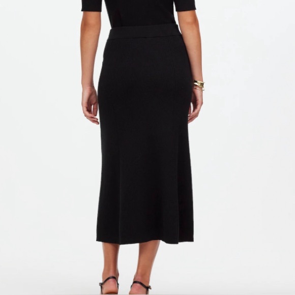 Madewell Womens Black Merino Wool-Blend Maxi Skirt - Picture 2 of 7